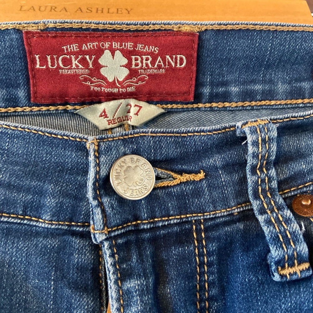Lucky Brand Women's Straight Leg Blue Jeans - Picture 3 of 5